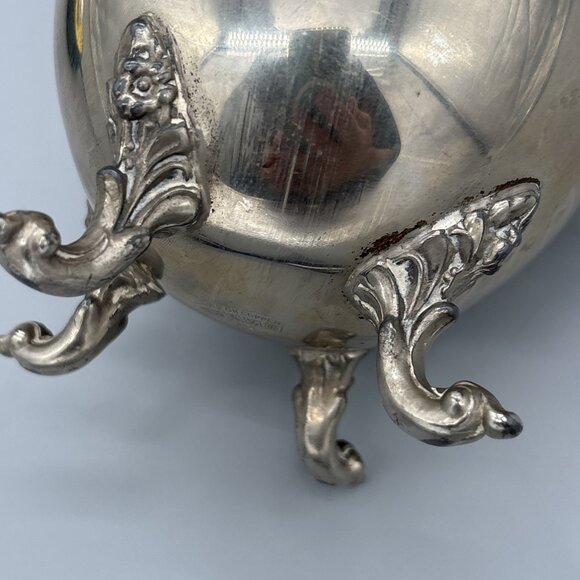 Vintage Birmingham Silver Co. Silver on Copper 2 Set‎ Creamer & Sugar Bowl Lid - Picture 12 of 16